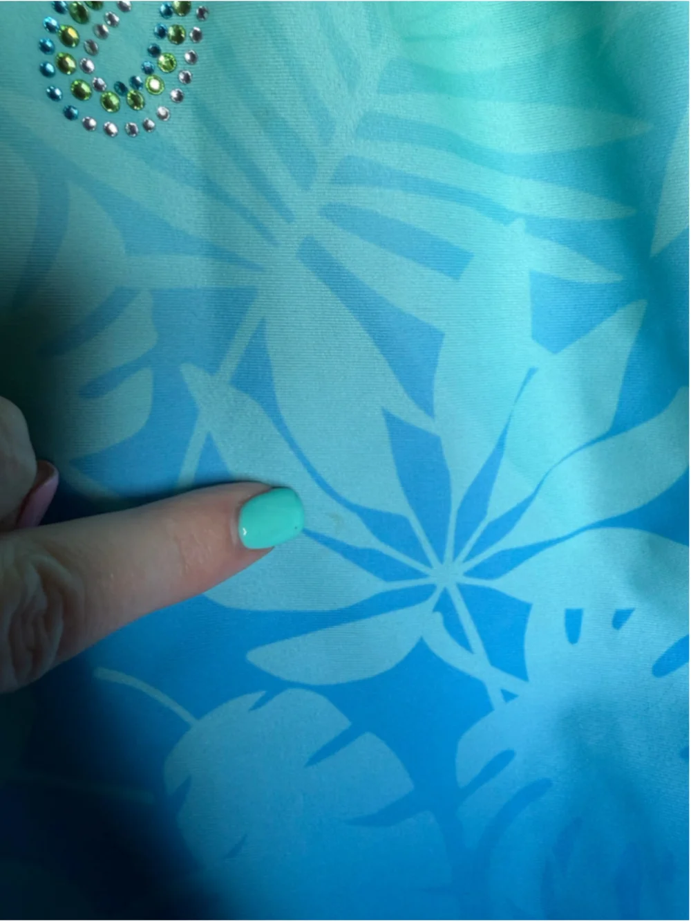 Girls Juicy Couture One Piece Swimsuit Size 12 Blue Green Ombre